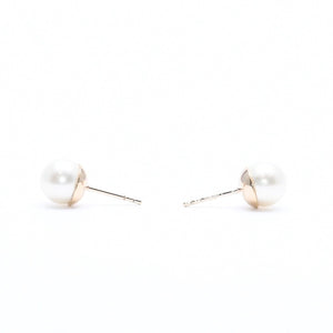 極美品 Christian Dior クリスチャンディオール トライバル フェイクパール スタッドピアス 重量約8.64g GP メタル 両耳用 中古 4a007769