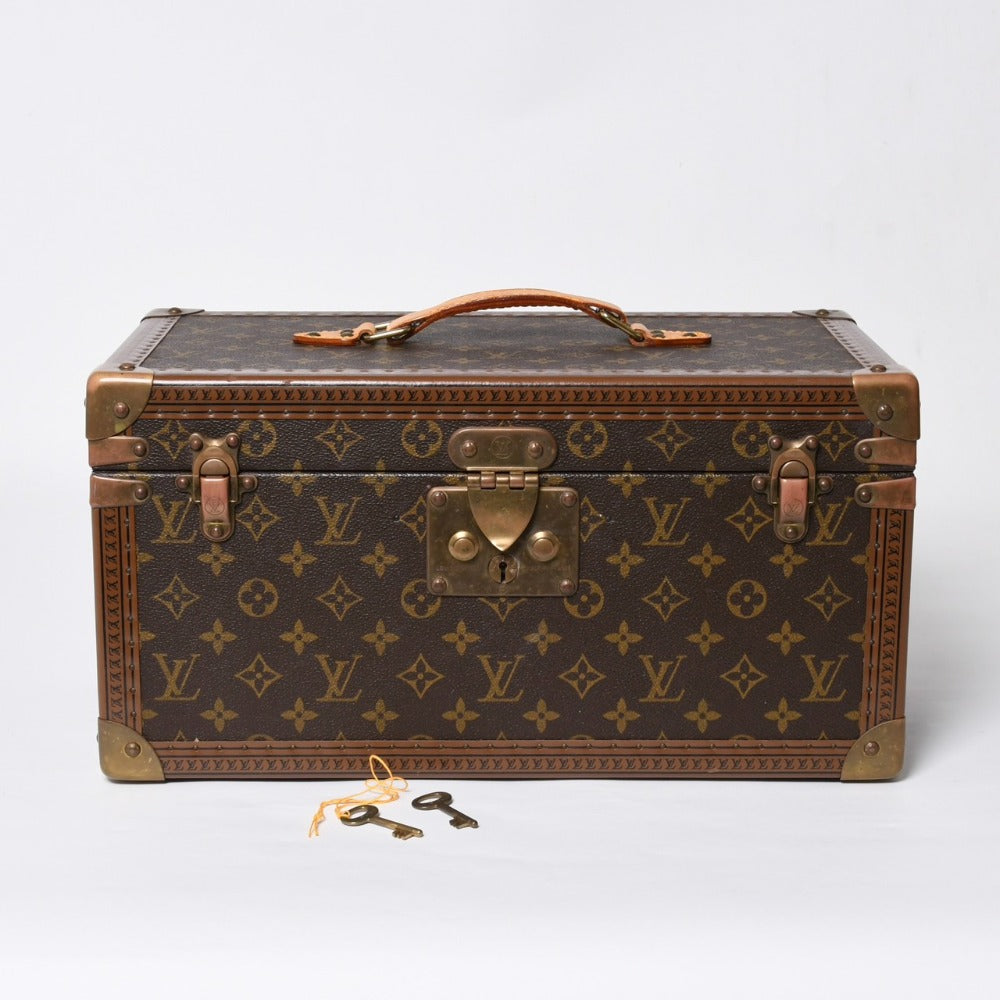 LOUIS VUITTON ルイヴィトン モノグラム ボワット・ブテイユ ミラー付き ハードケース ハードトランク ブラウン M21822 美品 中古 4a007801