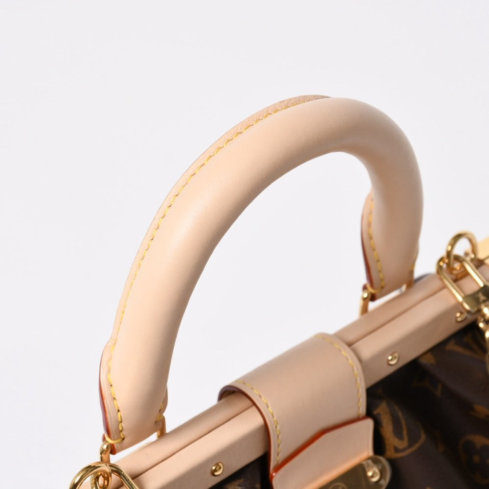 新品同様 LOUIS VUITTON ルイヴィトン クラッチ ハンドバッグ チェーンショルダー M46544 モノグラム キャンバス ブラウン ゴールド金具 中古 4b007456