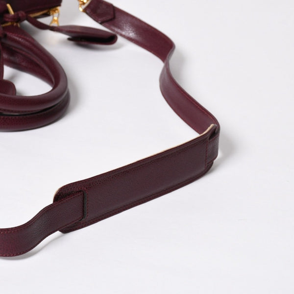極美品 CHANEL シャネル ココマーク キャビアスキン 2WAY ボストンバッグ 3番台 ショルダーバッグ ボルドー ゴールド金具 中古 4a007797