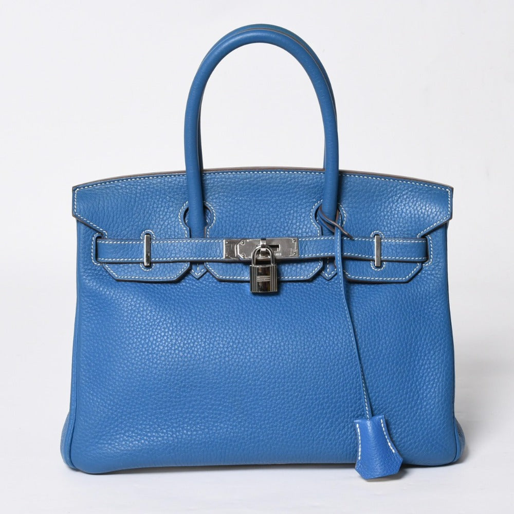 極美品 HERMES エルメス バーキン30 ハンドバッグ トゴ ミコノス シルバー金具 ◻︎O刻印 中古 4a007753
