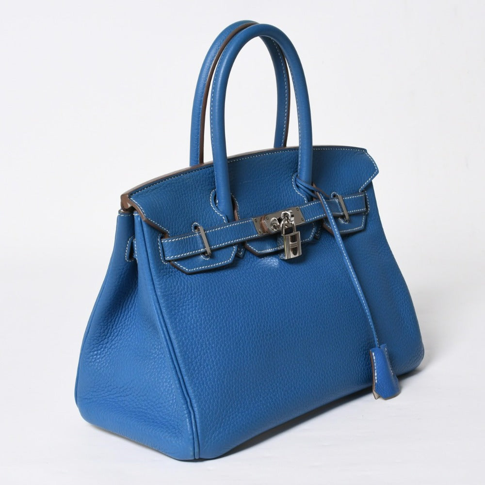 極美品 HERMES エルメス バーキン30 ハンドバッグ トゴ ミコノス シルバー金具 ◻︎O刻印 中古 4a007753
