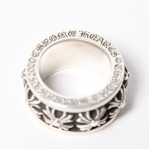極美品 CHROME HEARTS クロムハーツ SPINNER CHX スピナー CHX リング 指輪 アクセサリー 重量約32.5g シルバー925 サイズ19号 中古 4a008202