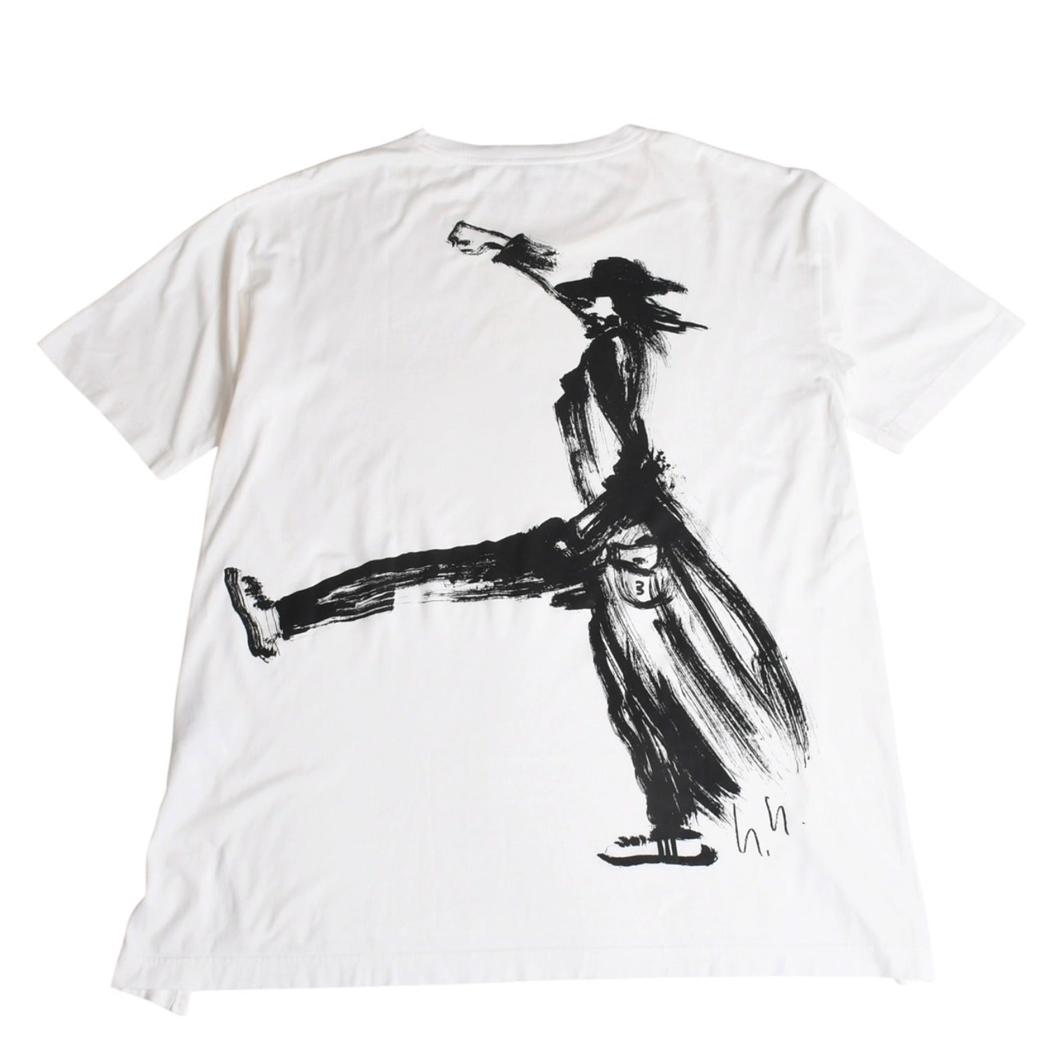 極美品 Y-3 ワイスリー LOGO GFX TEE デッサンTシャツ 16C001 Sサイズ 山本