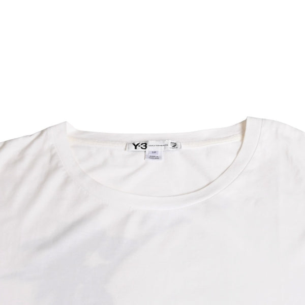 極美品 Y-3 ワイスリー LOGO GFX TEE デッサンTシャツ 16C001 Sサイズ 山本耀司 ヨウジヤマモト ホワイト オーバーサイズ 中古 4a007821
