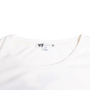 極美品 Y-3 ワイスリー LOGO GFX TEE デッサンTシャツ 16C001 Sサイズ 山本耀司 ヨウジヤマモト ホワイト オーバーサイズ 中古 4a007821
