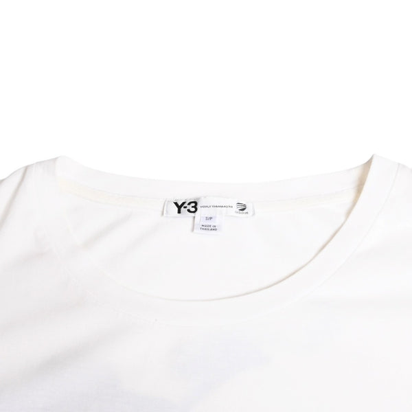 極美品 Y-3 ワイスリー LOGO GFX TEE デッサンTシャツ 16C001 Sサイズ 山本耀司 ヨウジヤマモト ホワイト オーバーサイズ 中古 4a007821