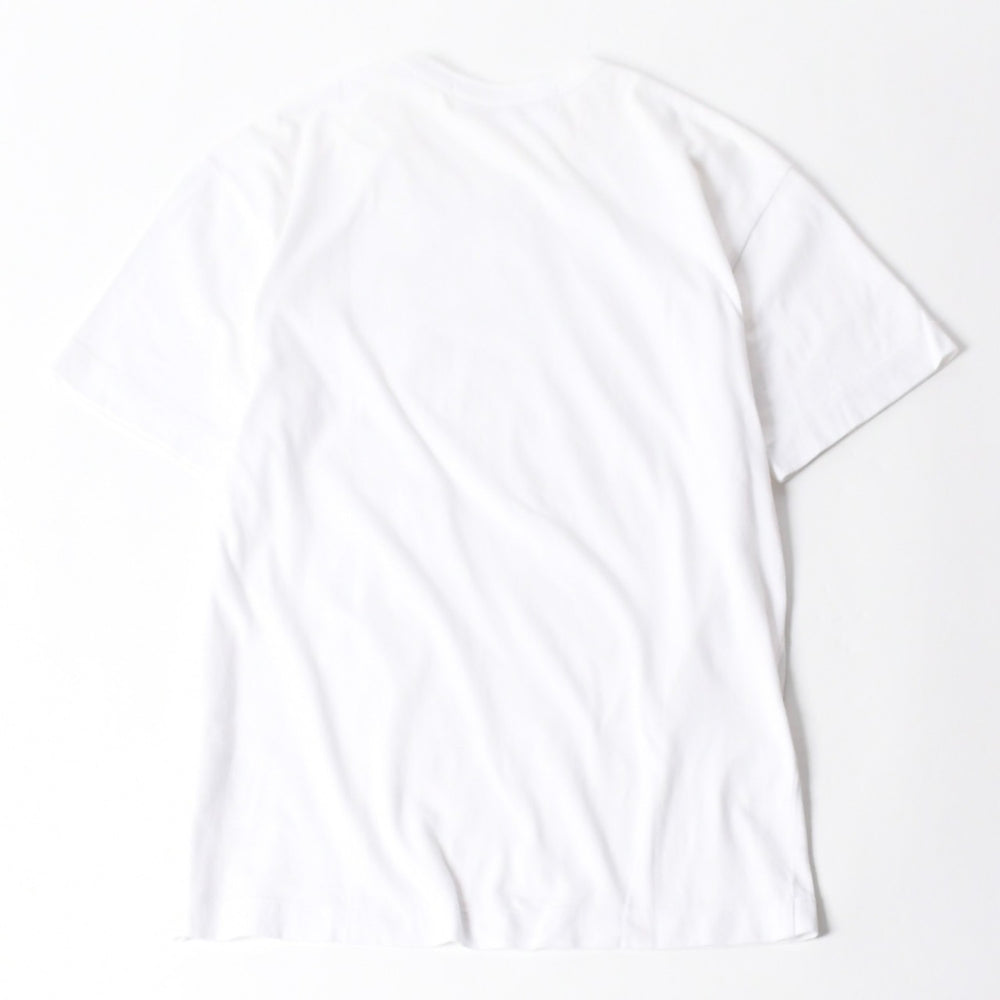 極美品 COMME des GARCONS PLAY コムデギャルソン プレイ 半袖Ｔシャツ AZ-T216 コットン ホワイト ゴールド サイズL 中古 4a007835