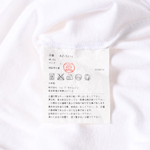 極美品 COMME des GARCONS PLAY コムデギャルソン プレイ 半袖Ｔシャツ AZ-T216 コットン ホワイト ゴールド サイズL 中古 4a007835