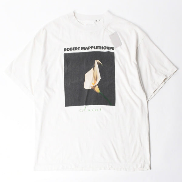 新品未使用 SAINT MICHAEL セントマイケル 半袖Tシャツ SM-MK1-0000-C08 サイズL ロバート メイプルソープ ホワイト 中古 4a008192