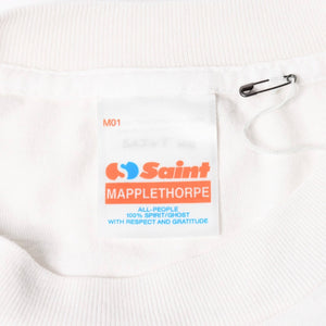 新品未使用 SAINT MICHAEL セントマイケル 半袖Tシャツ SM-MK1-0000-C08 サイズL ロバート メイプルソープ ホワイト 中古 4a008192