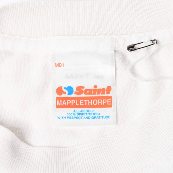 新品未使用 SAINT MICHAEL セントマイケル 半袖Tシャツ SM-MK1-0000-C08 サイズL ロバート メイプルソープ ホワイト 中古 4a008192