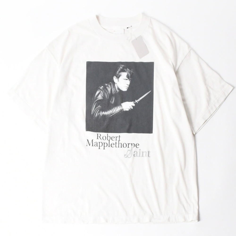 新品未使用 SAINT MICHAEL セントマイケル 半袖Tシャツ SM-MK1-0000-C09 サイズL ロバート メイプルソープ ホワイト 中古 4a008186