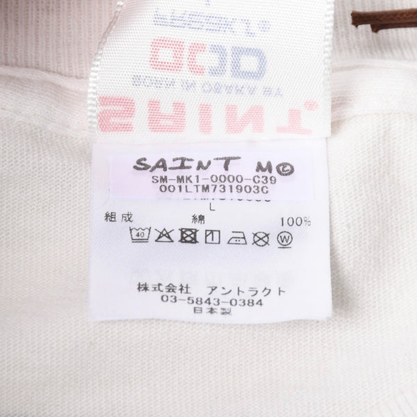 新品未使用 SAINT MICHAEL セントマイケル × A BATHING APE ア ベイシング エイプ 長袖Tシャツ SM-MK1-0000-C39 サイズL 中古 4a008193