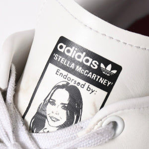 ADIDAS アディダス Stan Smith スニーカー Stella McCartney サイズ10(28.0cm) ホワイト ブルー ワインレッド ベジタリアンレザー 良品 中古 4a007846