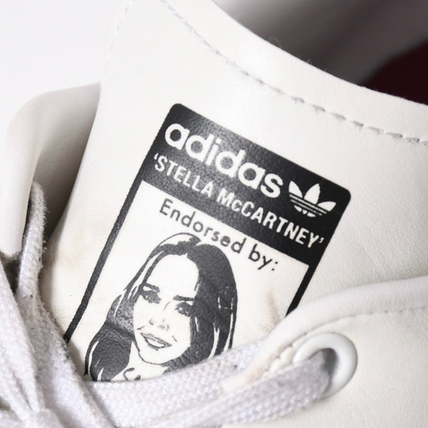 ADIDAS アディダス Stan Smith スニーカー Stella McCartney サイズ10(28.0cm) ホワイト ブルー ワインレッド ベジタリアンレザー 良品 中古 4a007846