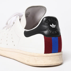 ADIDAS アディダス Stan Smith スニーカー Stella McCartney サイズ10(28.0cm) ホワイト ブルー ワインレッド ベジタリアンレザー 良品 中古 4a007846