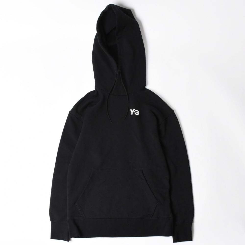 Y-3 ワイスリー プルオーバーパーカー 20周年 バックロゴ刺繍 0DY001 コットン ブラック ホワイト サイズL 中古 4a007828