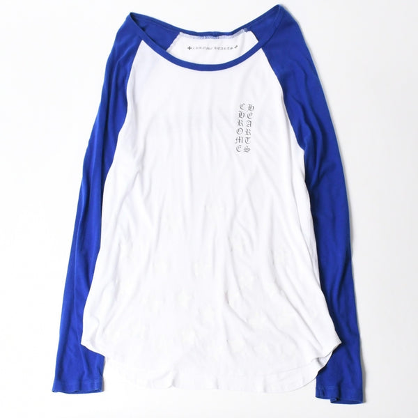 CHROME HEARTS クロムハーツ ラグラン 長袖Tシャツ サイズXXL スター オールドイングリッシュ スクロールラベル 美品 中古 4a005928