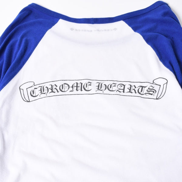 CHROME HEARTS クロムハーツ ラグラン 長袖Tシャツ サイズXXL スター オールドイングリッシュ スクロールラベル 美品 中古 4a005928