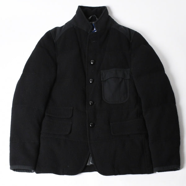 極美品 JUNYA WATANABE COMME des GARCONS MAN ジュンヤワタナベ コムデギャルソン マン × デュべティカ ウールダウンジャケット WL-J402 ブラック Sサイズ 中古 4a005941