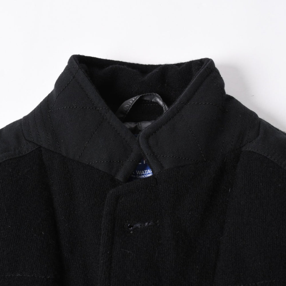極美品 JUNYA WATANABE COMME des GARCONS MAN ジュンヤワタナベ コムデギャルソン マン × デュべティカ ウールダウンジャケット WL-J402 ブラック Sサイズ 中古 4a005941