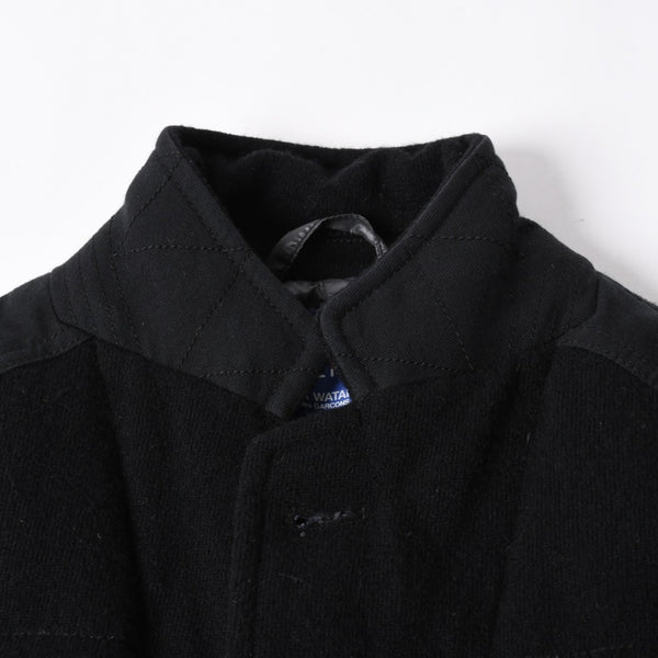 極美品 JUNYA WATANABE COMME des GARCONS MAN ジュンヤワタナベ コムデギャルソン マン × デュべティカ ウールダウンジャケット WL-J402 ブラック Sサイズ 中古 4a005941