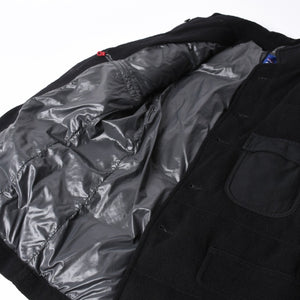 極美品 JUNYA WATANABE COMME des GARCONS MAN ジュンヤワタナベ コムデギャルソン マン × デュべティカ ウールダウンジャケット WL-J402 ブラック Sサイズ 中古 4a005941