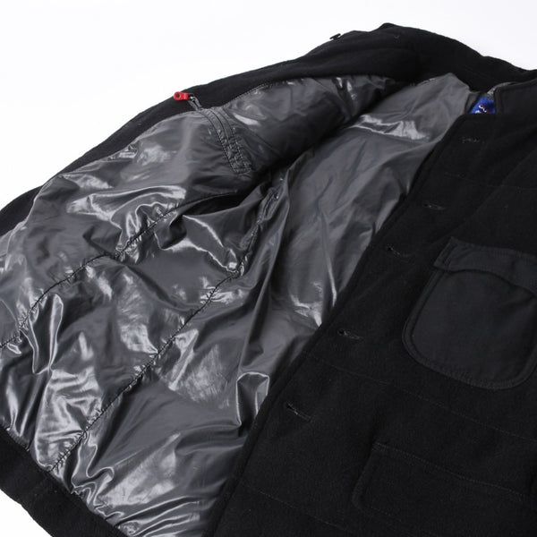 極美品 JUNYA WATANABE COMME des GARCONS MAN ジュンヤワタナベ コムデギャルソン マン × デュべティカ ウールダウンジャケット WL-J402 ブラック Sサイズ 中古 4a005941