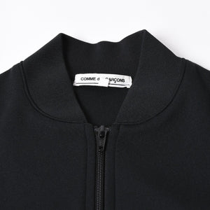 極美品 COMME des GARCONS コムデギャルソン ポリエステル トラックジャケット OI-T002 Lサイズ ブラック ライトアウター ジャージ 中古 4a007829