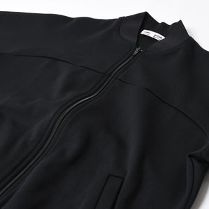 極美品 COMME des GARCONS コムデギャルソン ポリエステル トラックジャケット OI-T002 Lサイズ ブラック ライトアウター ジャージ 中古 4a007829