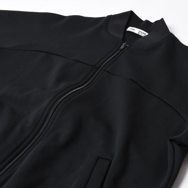 極美品 COMME des GARCONS コムデギャルソン ポリエステル トラックジャケット OI-T002 Lサイズ ブラック ライトアウター ジャージ 中古 4a007829