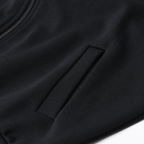 極美品 COMME des GARCONS コムデギャルソン ポリエステル トラックジャケット OI-T002 Lサイズ ブラック ライトアウター ジャージ 中古 4a007829