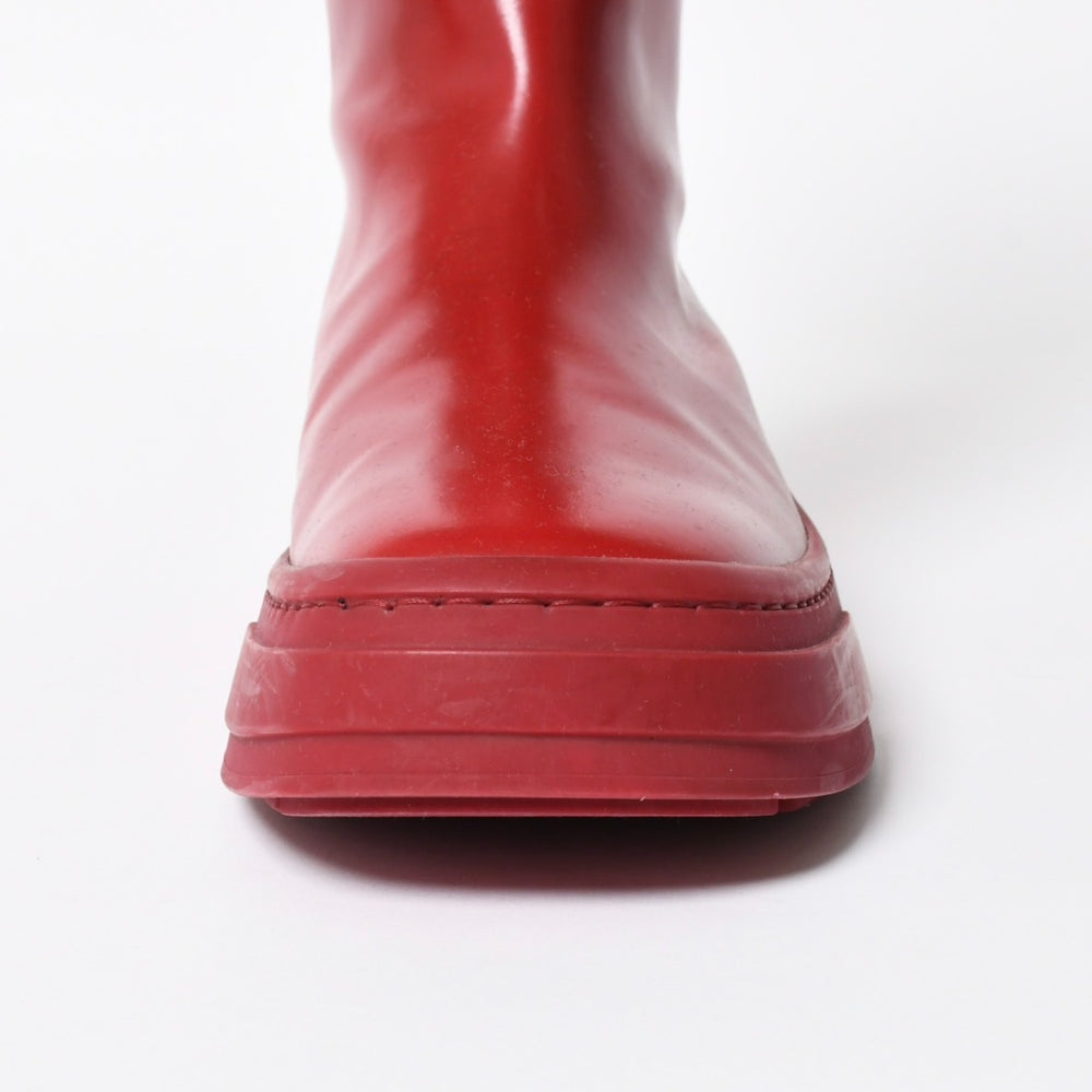 PRADA Prada boots boots 2WG013 red wine red triangle embossed logo size 9 good condition used 4a007845