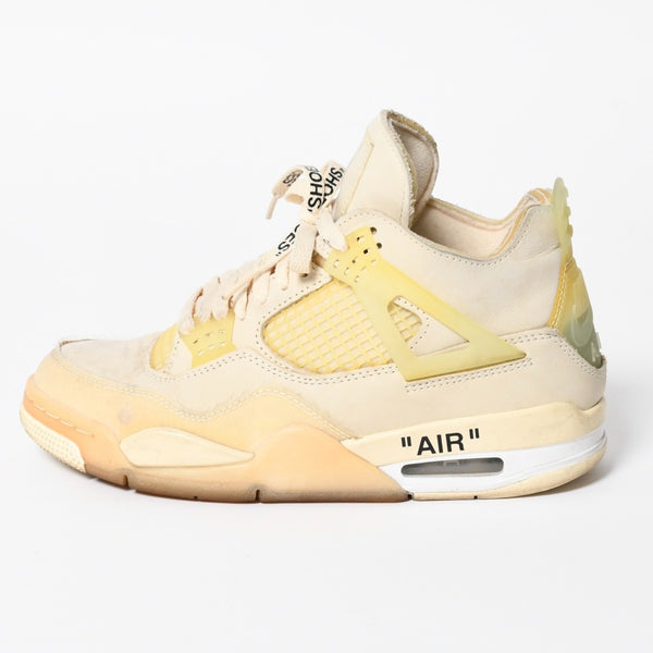 NIKE AIR JORDAN 4 ナイキエアジョーダン4 × Off-White オフホワイト スニーカー ホワイト アイボリー サイズUS7 24.0cm 美品 中古 4a007758