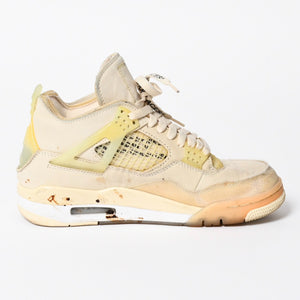 NIKE AIR JORDAN 4 ナイキエアジョーダン4 × Off-White オフホワイト スニーカー ホワイト アイボリー サイズUS7 24.0cm 美品 中古 4a007758