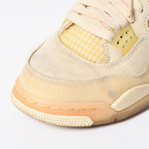 NIKE AIR JORDAN 4 ナイキエアジョーダン4 × Off-White オフホワイト スニーカー ホワイト アイボリー サイズUS7 24.0cm 美品 中古 4a007758