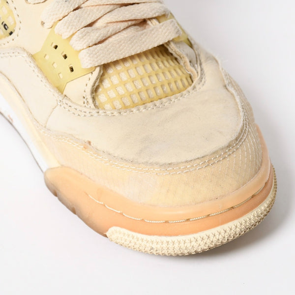 NIKE AIR JORDAN 4 ナイキエアジョーダン4 × Off-White オフホワイト スニーカー ホワイト アイボリー サイズUS7 24.0cm 美品 中古 4a007758