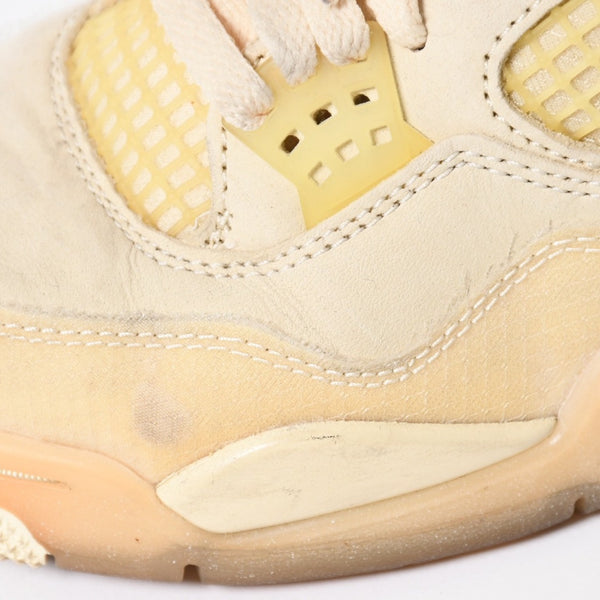 NIKE AIR JORDAN 4 ナイキエアジョーダン4 × Off-White オフホワイト スニーカー ホワイト アイボリー サイズUS7 24.0cm 美品 中古 4a007758
