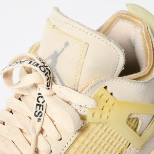 NIKE AIR JORDAN 4 ナイキエアジョーダン4 × Off-White オフホワイト スニーカー ホワイト アイボリー サイズUS7 24.0cm 美品 中古 4a007758