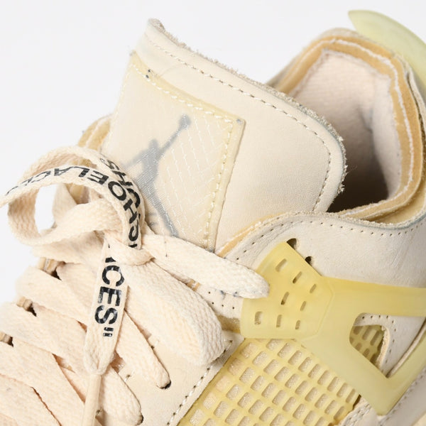 NIKE AIR JORDAN 4 ナイキエアジョーダン4 × Off-White オフホワイト スニーカー ホワイト アイボリー サイズUS7 24.0cm 美品 中古 4a007758