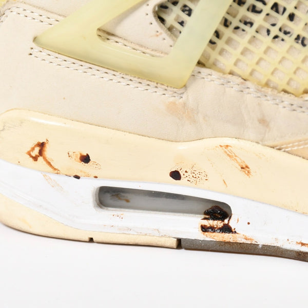 NIKE AIR JORDAN 4 ナイキエアジョーダン4 × Off-White オフホワイト スニーカー ホワイト アイボリー サイズUS7 24.0cm 美品 中古 4a007758