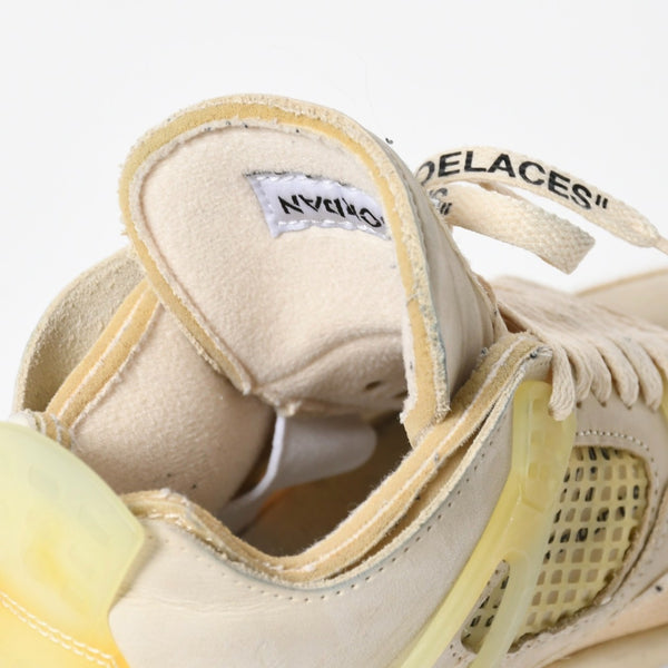 NIKE AIR JORDAN 4 ナイキエアジョーダン4 × Off-White オフホワイト スニーカー ホワイト アイボリー サイズUS7 24.0cm 美品 中古 4a007758