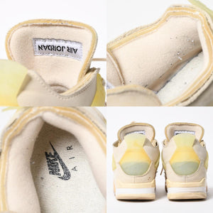 NIKE AIR JORDAN 4 ナイキエアジョーダン4 × Off-White オフホワイト スニーカー ホワイト アイボリー サイズUS7 24.0cm 美品 中古 4a007758