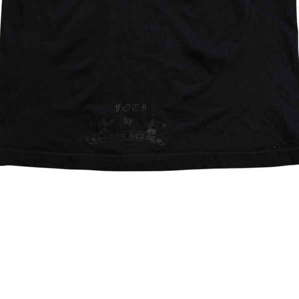 極美品 CHROME HEARTS クロムハーツ × FOTI フォティ HARRIS TEETER ハリスティーター 半袖Tシャツ サイズS ブラック 中古 4a008427