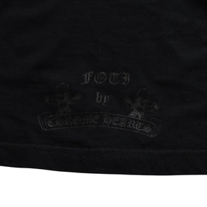 極美品 CHROME HEARTS クロムハーツ × FOTI フォティ HARRIS TEETER ハリスティーター 半袖Tシャツ サイズS ブラック 中古 4a008427