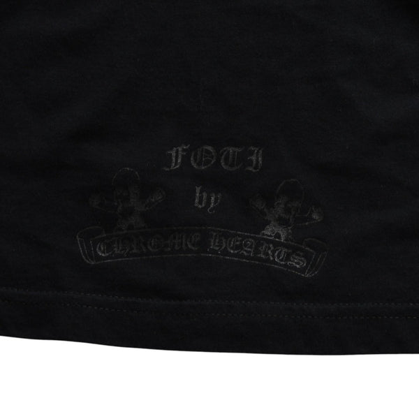 極美品 CHROME HEARTS クロムハーツ × FOTI フォティ HARRIS TEETER ハリスティーター 半袖Tシャツ サイズS ブラック 中古 4a008427
