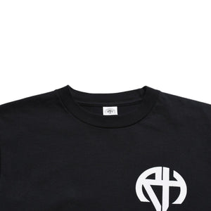 極美品 RICHARDSON リチャードソン 半袖Tシャツ play hard play nice ZPM-1738 コットン ブラック ホワイト サイズS 中古 4a007848