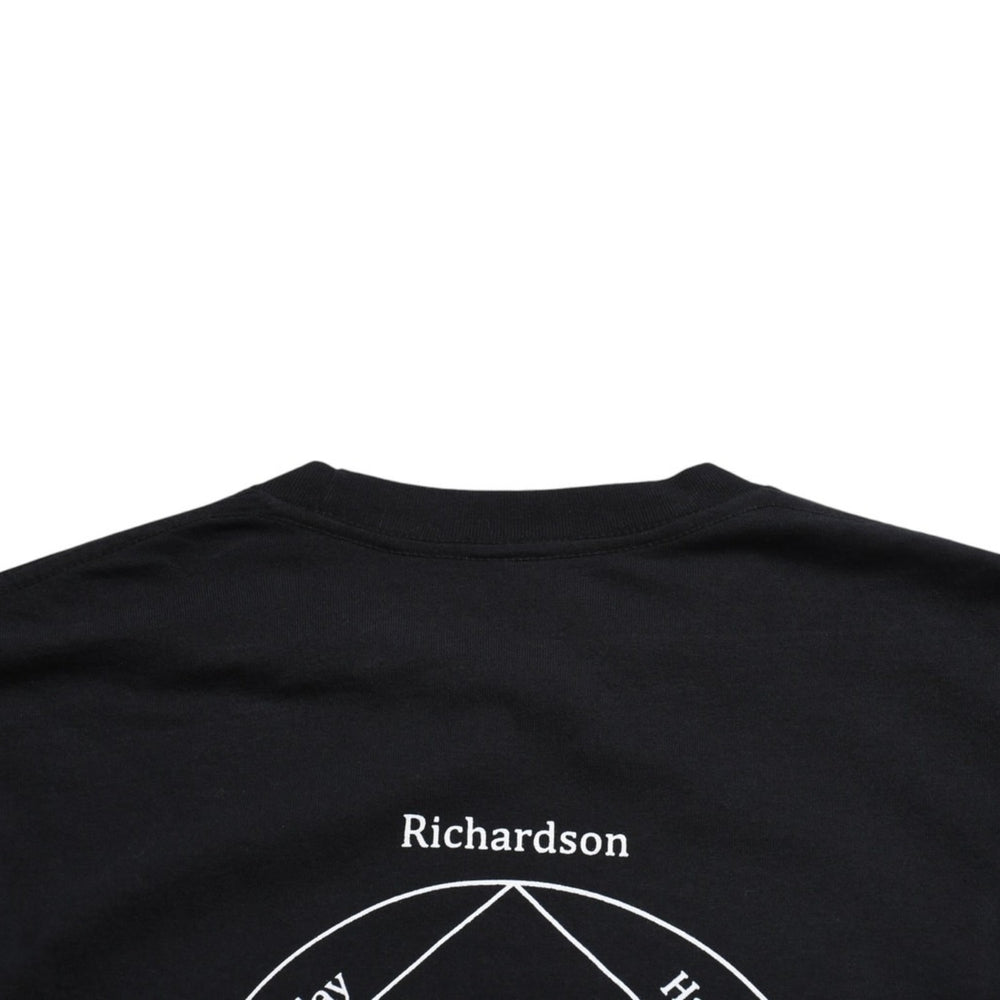 Very good condition RICHARDSON Short sleeve T-shirt play hard play nice ZPM-1738 Cotton Black White Size S Used 4a007848