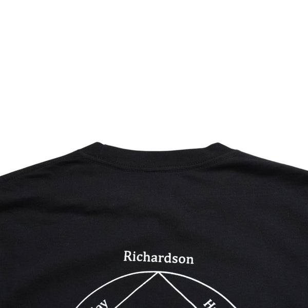 極美品 RICHARDSON リチャードソン 半袖Tシャツ play hard play nice ZPM-1738 コットン ブラック ホワイト サイズS 中古 4a007848